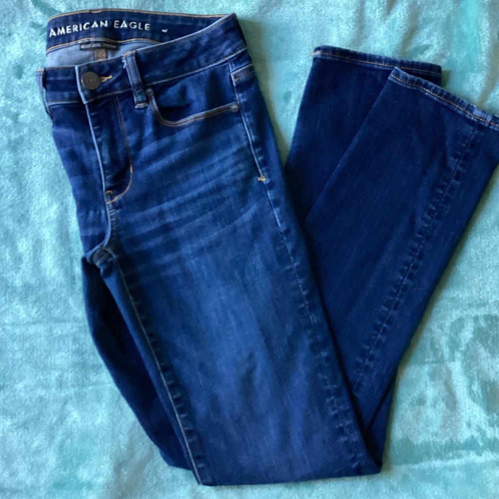 American Eagle Outfitters Women's Dark Blue Skinny Jeans